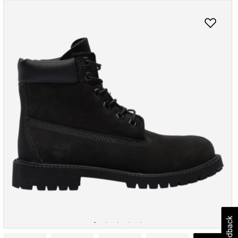 NWT BLACK TIMBERLANDS SIZE 3.5 BOYS